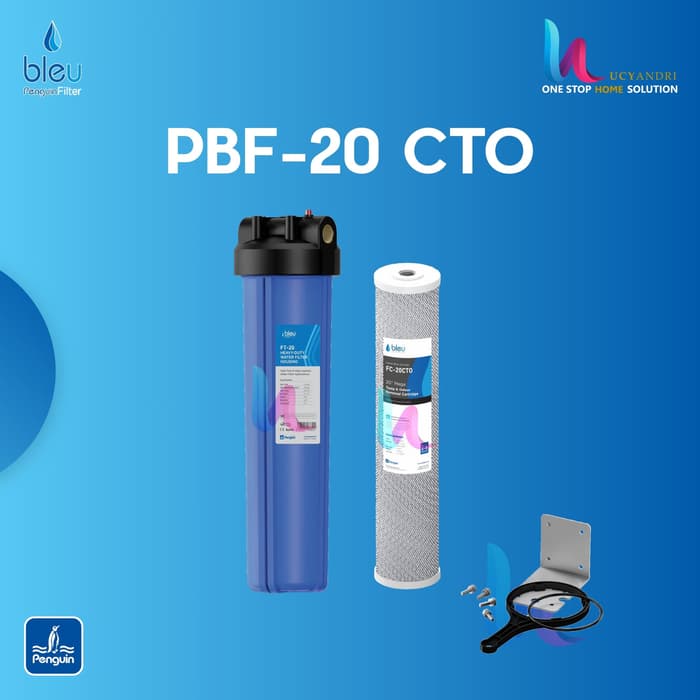 solusi Penguin 20" Big Blue Housing Filter + CTO Activated Carbon Filter Murah