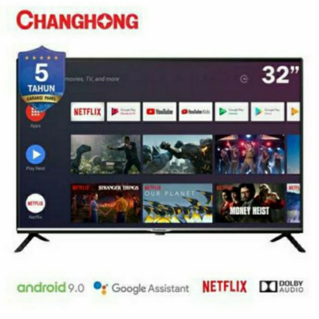 CHANGHONG SMART TV ANDROID 32 INCH L32H7 ORIGINAL GARANSI RESMI