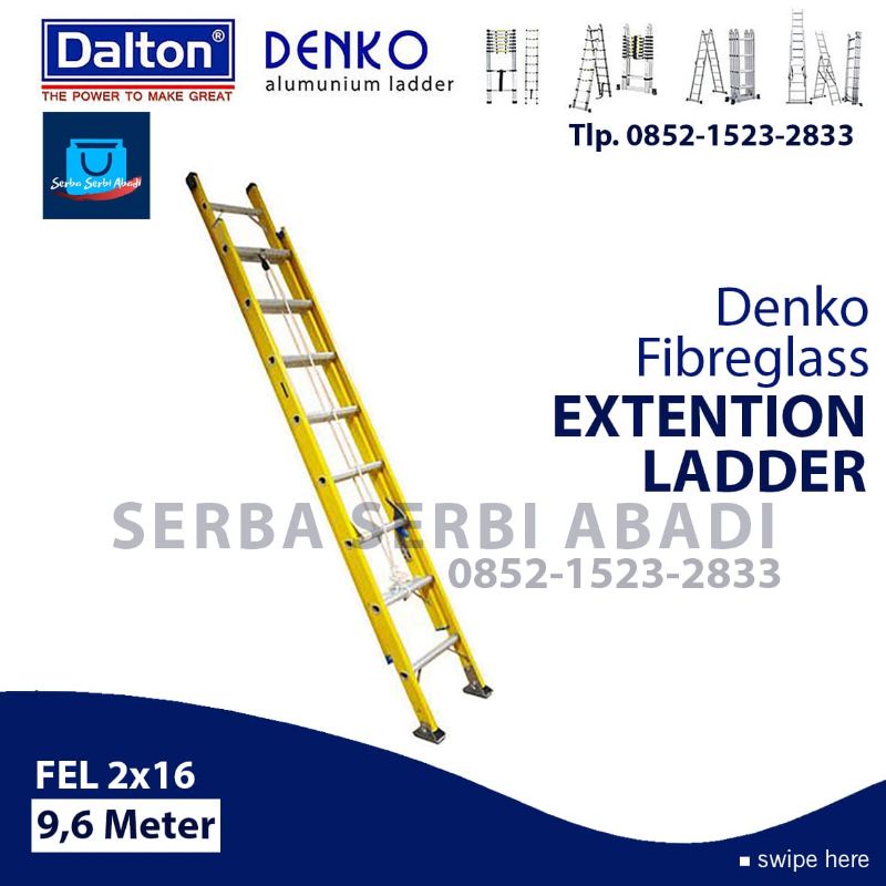 tangga lipat pln fiberglass denko 9,6 meter