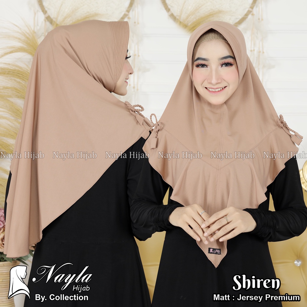 Kerudung Instan Pita Kepang Shireen Jilbab Instan Jersey Super Premium Terbaru Nayla Hija'b