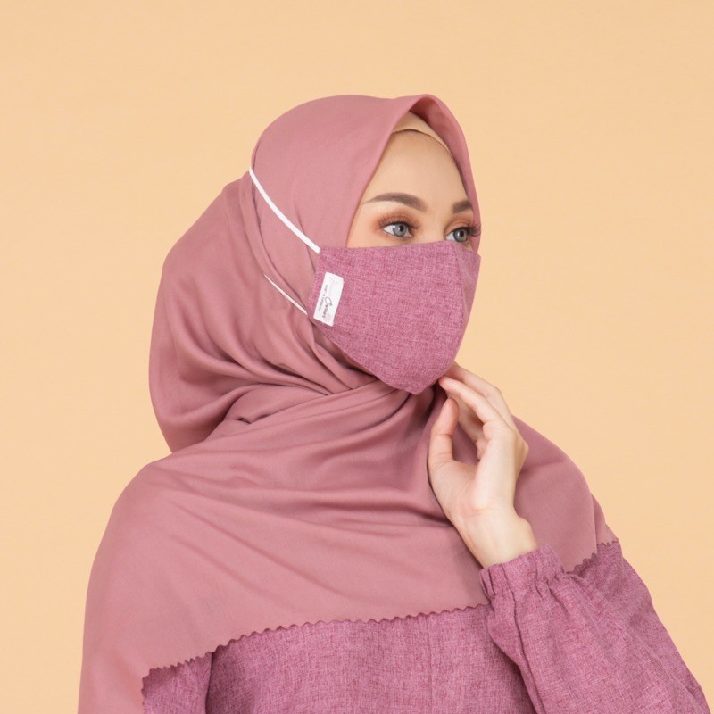 MASKER HEADLOOP 3PLY KATUN MADINAH MASKER HIJAB