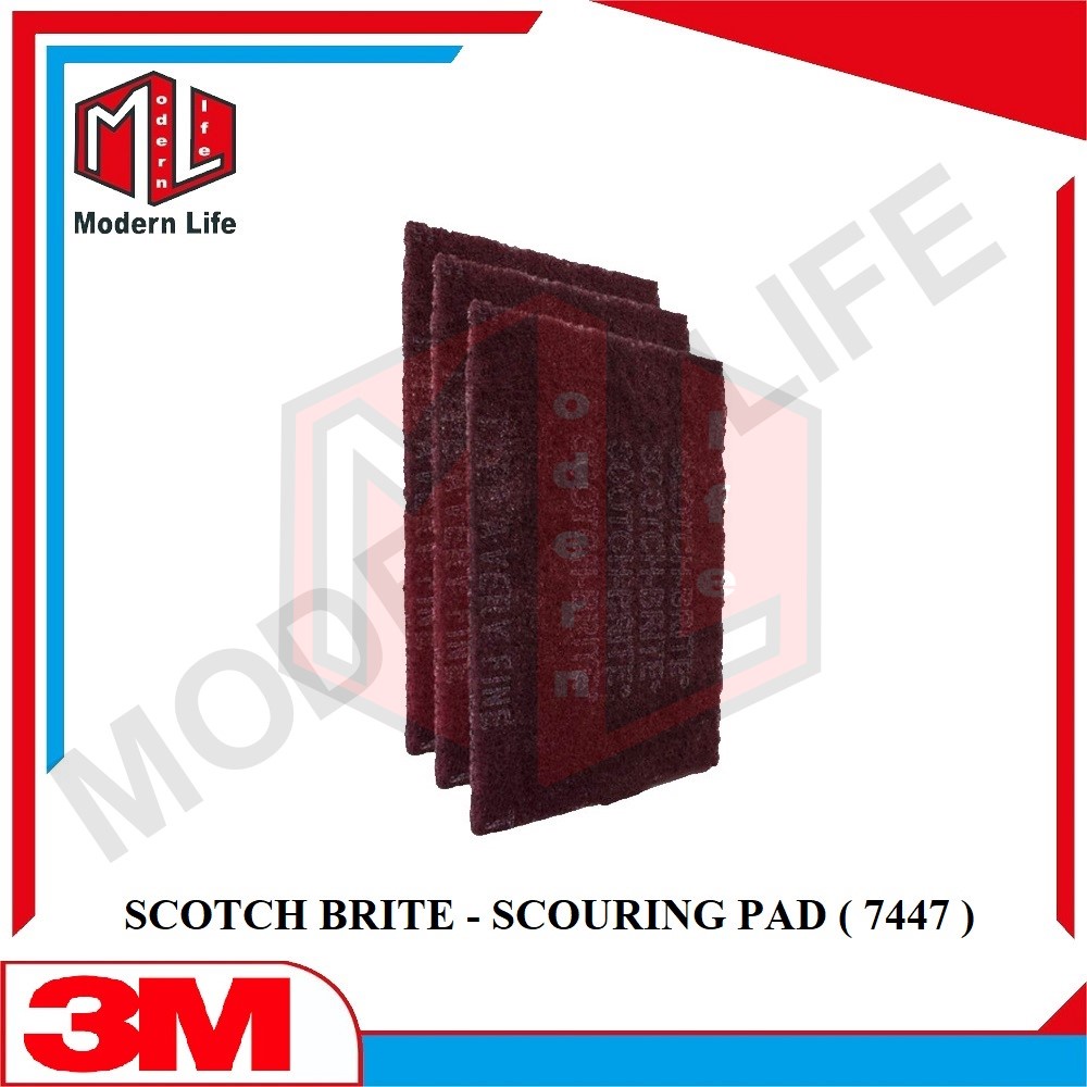 SCOTCHBRITE 3M - SCOTCH BRITE 7447 SCOURING PAD - AMPLAS