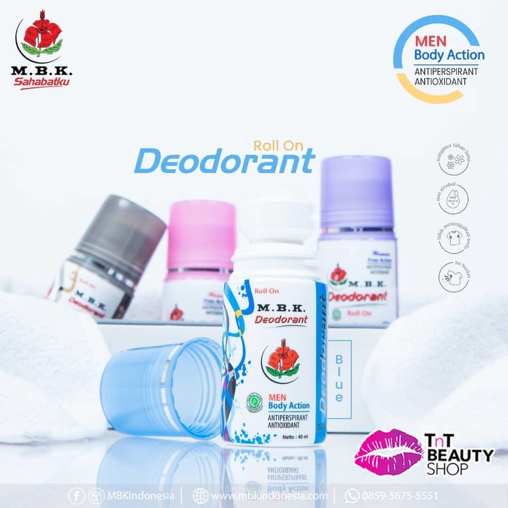 Jual M.B.K Deodorant Roll On 40 ml Deodorant Penghilang Bau Badan