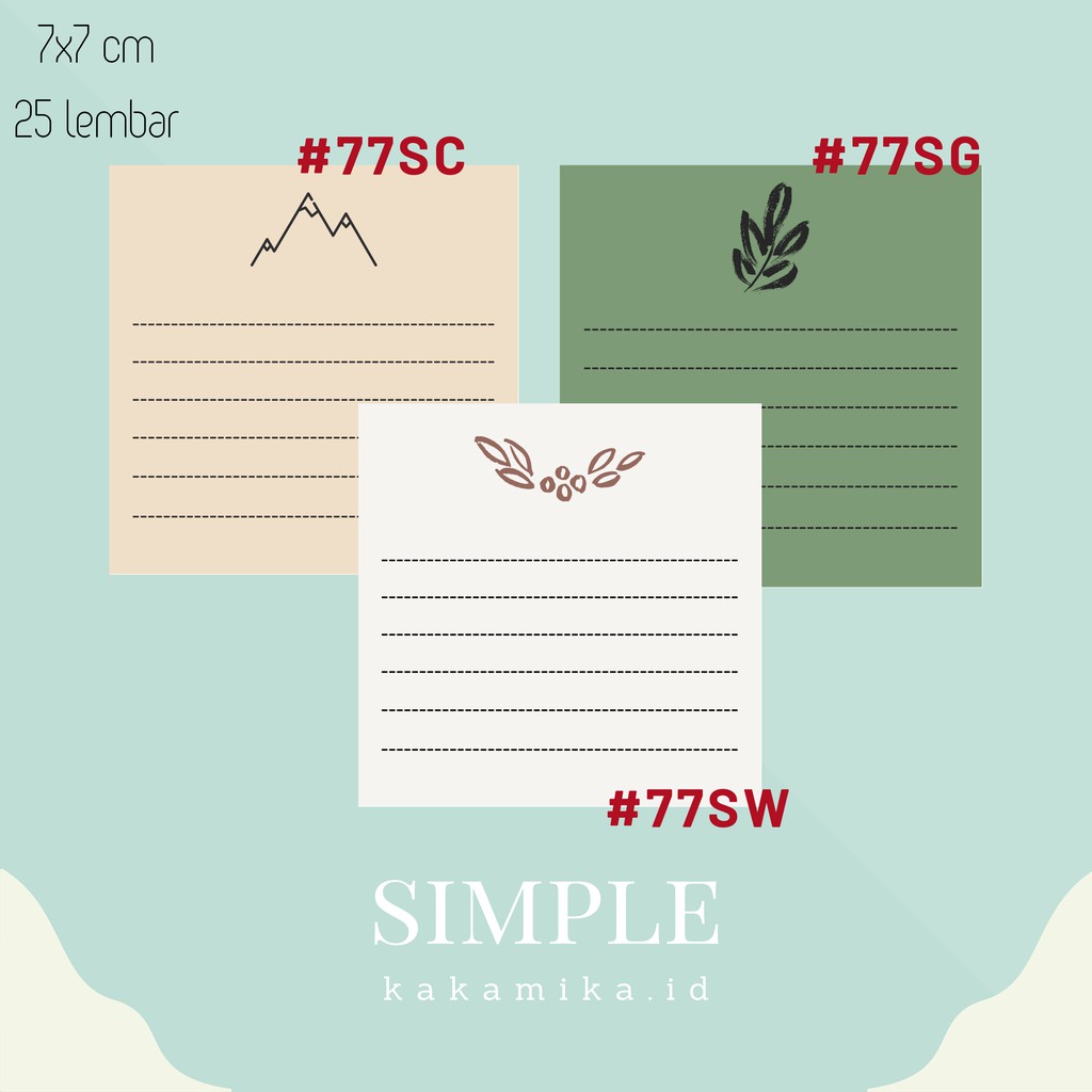 

Memo Pad / Note Pad Aesthetic - Simple ( COD )