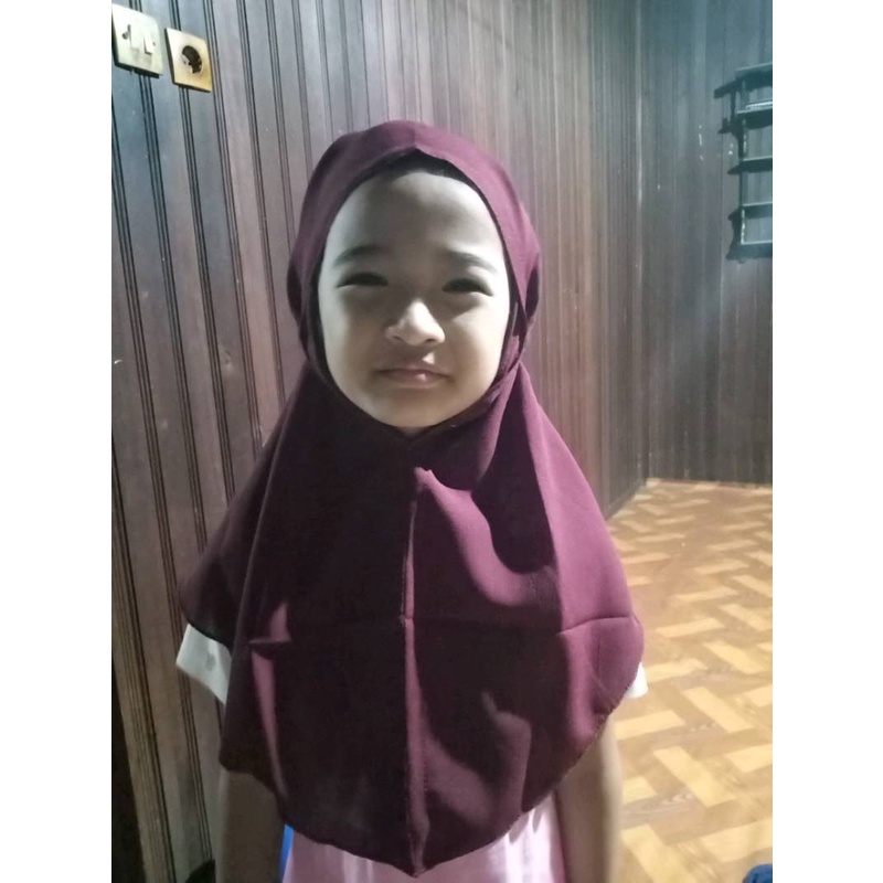 Bergo Anak Maryam Diamond Jilbab Anak Instan Kerudung Bergo size M/Jilbab instant mariyam anak