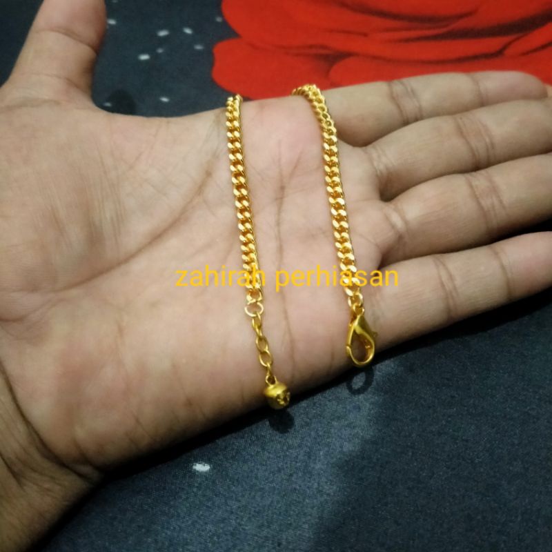 COD gelang tangan wanita rantai titanium terbaru asli tidak luntur