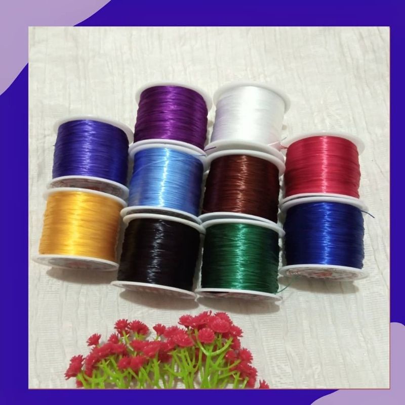 Benang/ Senar Elastis Aneka Warna Untuk Gelang Aksesoris