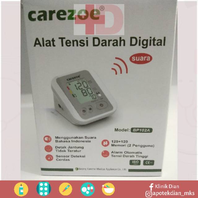 ALAT TENSI DARAH DIGITAL CAREZOE + SUARA