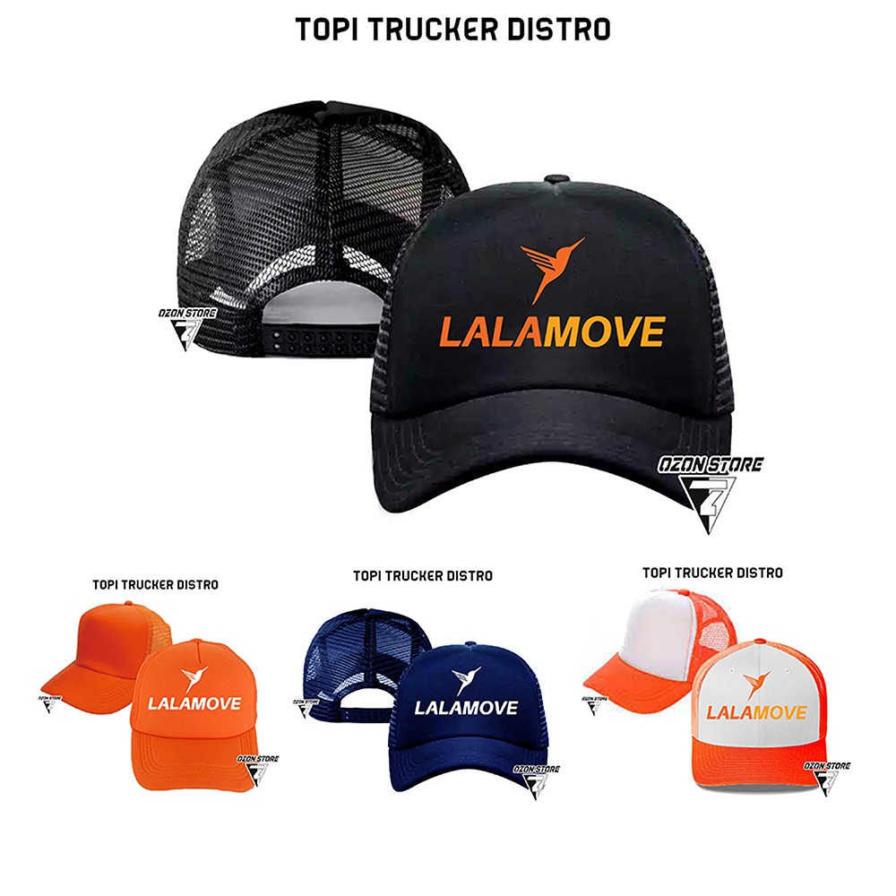 topi trucker jaring Lalamove spesial polos custom