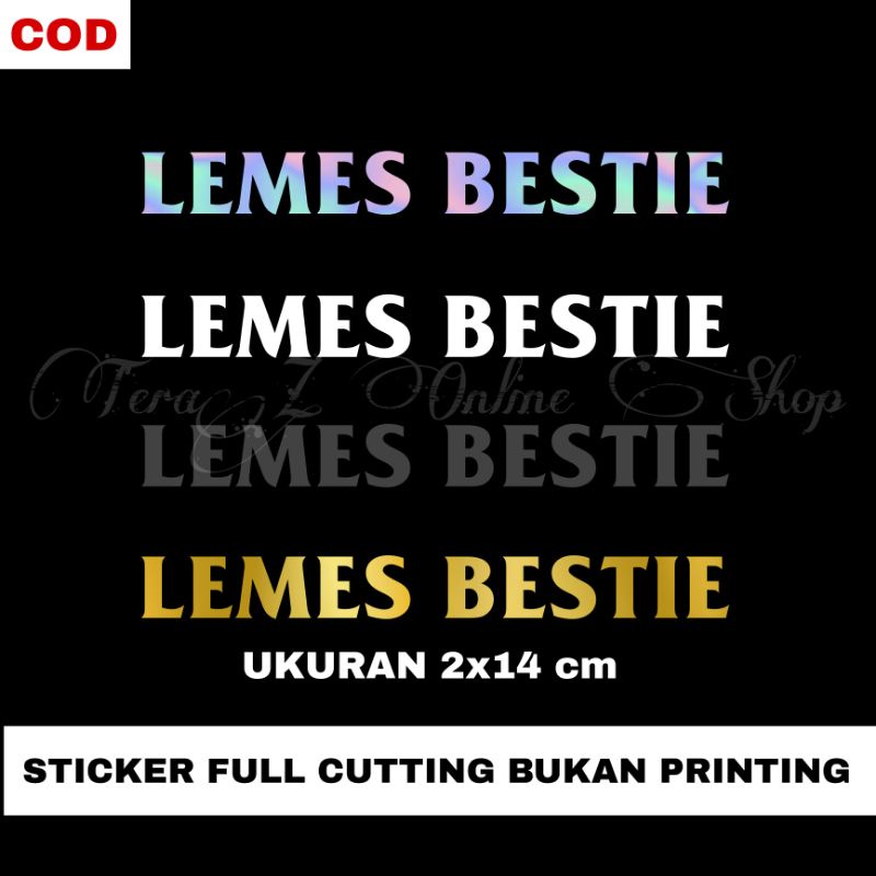 STICKER HOLOGRAM / STICKER WARNA LEMES BESTIE