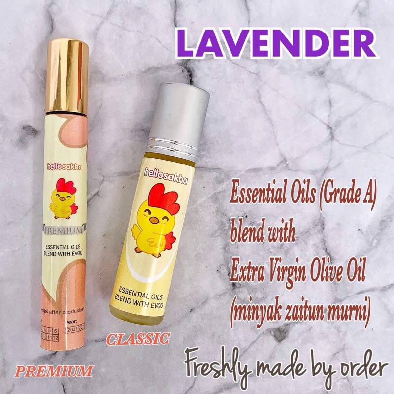 LAVENDER Essential Oil + Evoo / minyak zaitun / obat herbal alami anak tidur nyenyak pulas / lebam