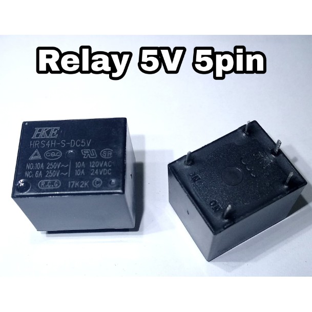 Relay HKE 5Volt 5Pin Hitam - Rangkaian Variasi Lampu 5 v 5 pin