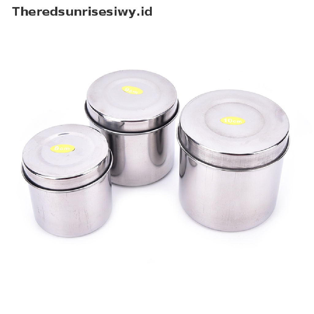 (Theredsunrisesiwy.Id) Tabung Kapas Alkohol Disinfektan Bahan Stainless Steel Untuk Tato