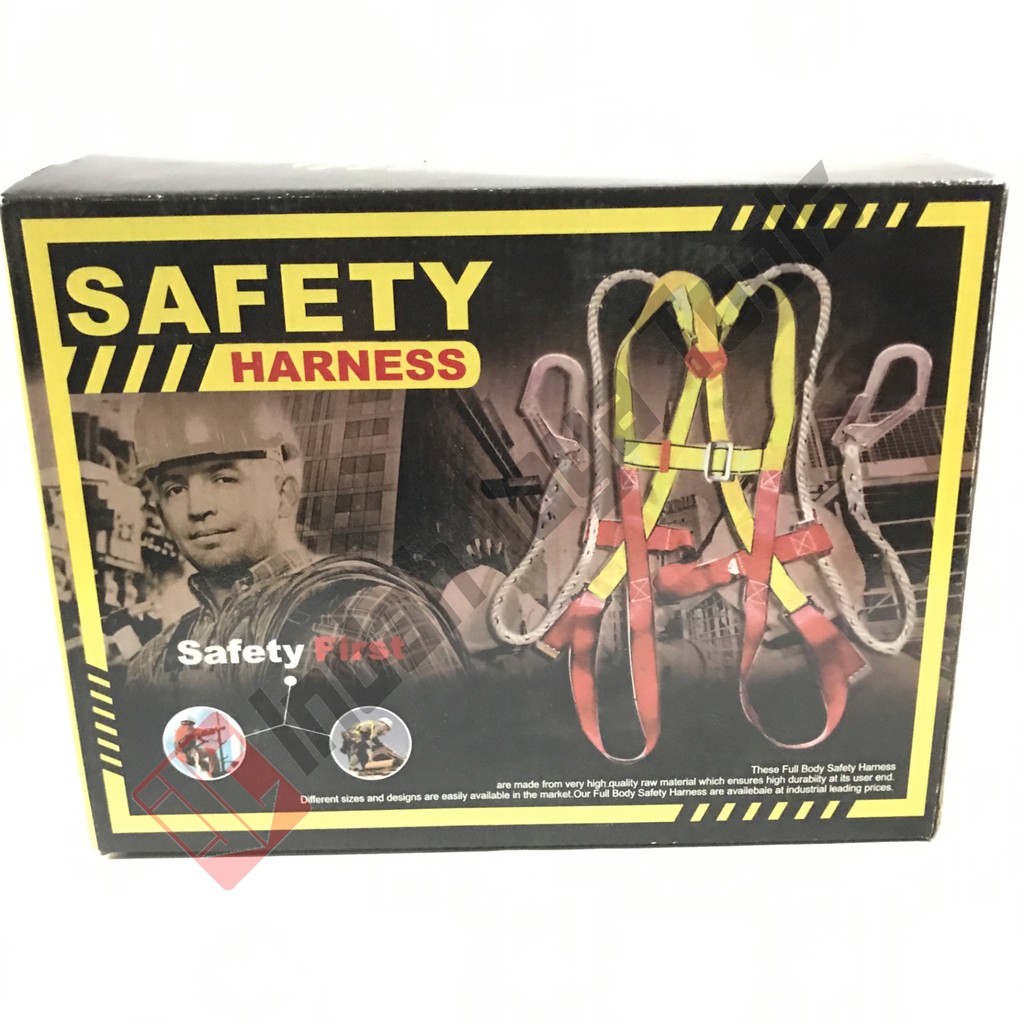 I-SAFE Full Body Harness SNI DOUBLE BIG HOOK - Safety Belt Sabuk Pengaman Harnes