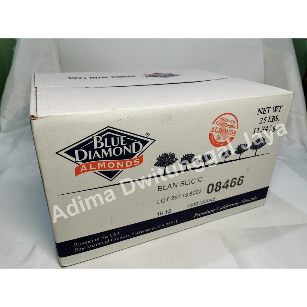 Kacang Almound/Almond / Blue Diamond Sliced 1Kg