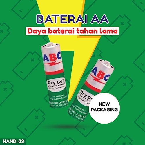 Murah !!! Baterai Abc Ukuran AA / Baterai Abc / Batrai Abc / Baterai Abc Aa / Batre Abc Aa / Baterai