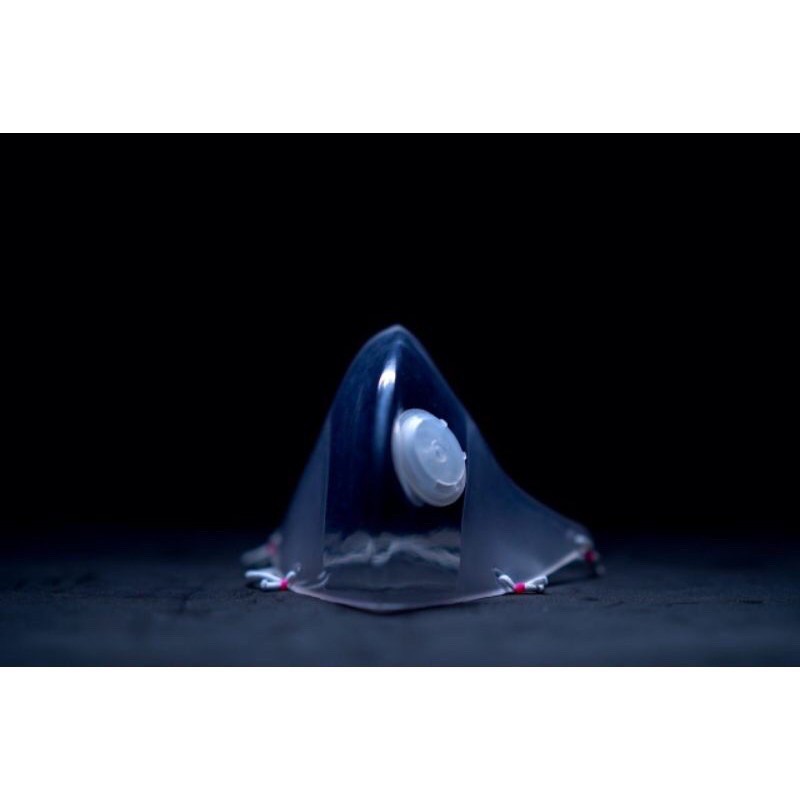 masker transparan silikon/silcon transparent mask headloop hijab