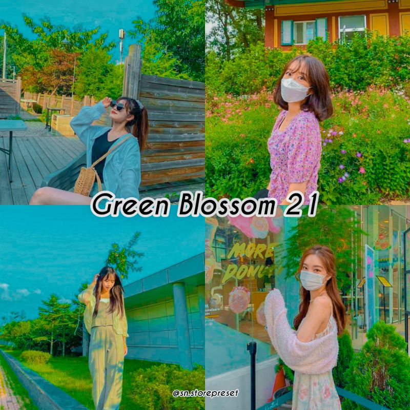 20+ PRESET LIGHTROOM GREEN BLOSSOM SERIES // GREENLIGHT VIBES For IOS &amp; Android