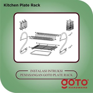Promo Rak Piring  Stainless  Minimalis 2 Susun  Tingkat 