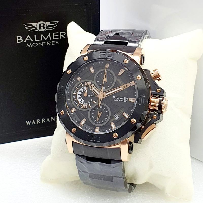 BALMER B.7975 JAM TANGAN PRIA BALMER ORIGINAL SAPPHIRE BLACK ROSGOLD GARANSI RESMI PROMO