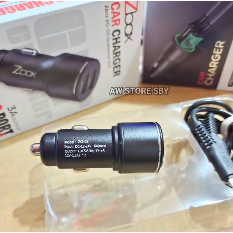 Car charger 3A charger mobil fast charging 2usb [Z-BOX]