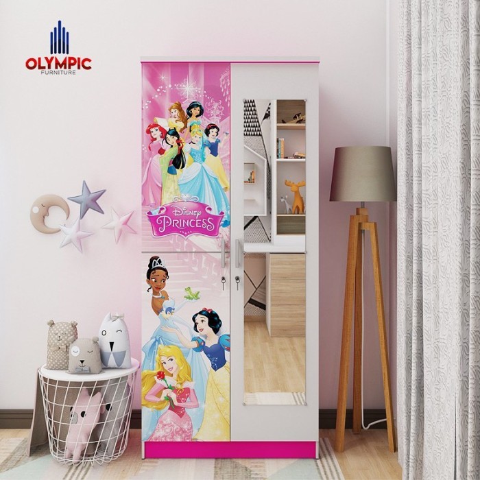 Lemari Pakaian Anak Karakter PRINCES-Lemari OLYMPIC seri LPK PRINCESS