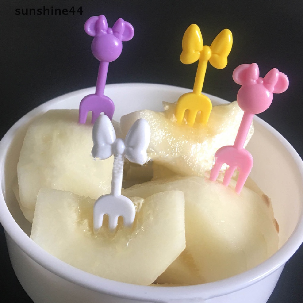 Sunshine Garpu Buah Mini Desain Kartun Untuk Dekorasi Pesta Anak