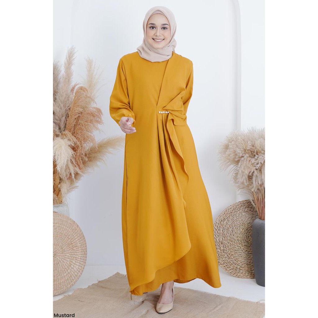 Draperry Dress Radwa Dress Wanita