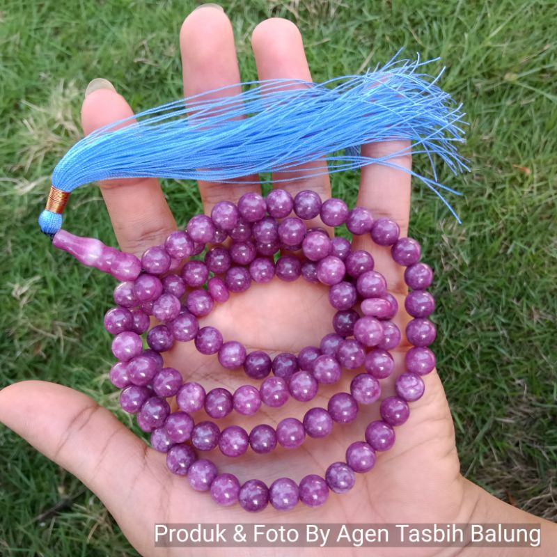 Tasbih Batu Kecubung Ungu Size 8mm