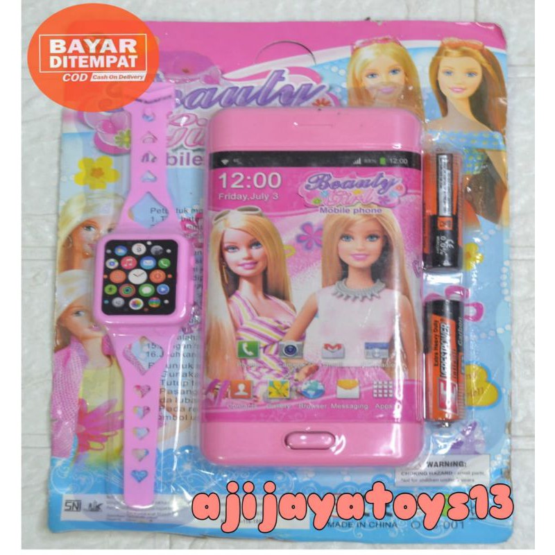 MAINAN ANAK PEREMPUAN HP SET JAM TANGAN