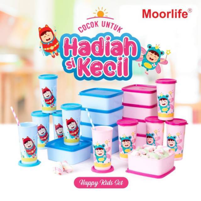 Happy Kids Wonder Kids Set Kotak Makan Tumbler