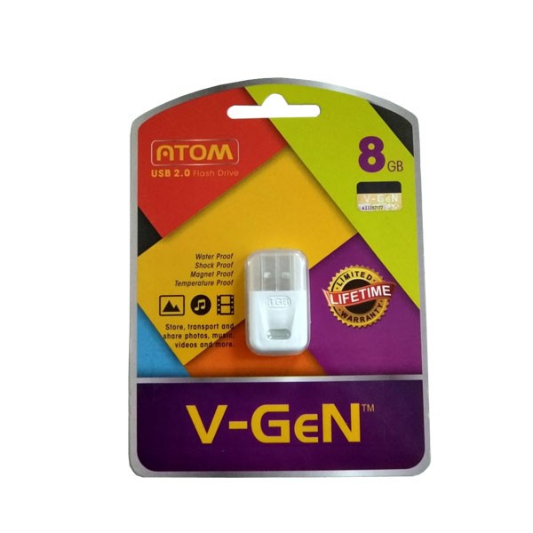 Flashdisk V-Gen 8GB Atom / USB Flash Disk 8gb Water Proof V-GeN  ORI