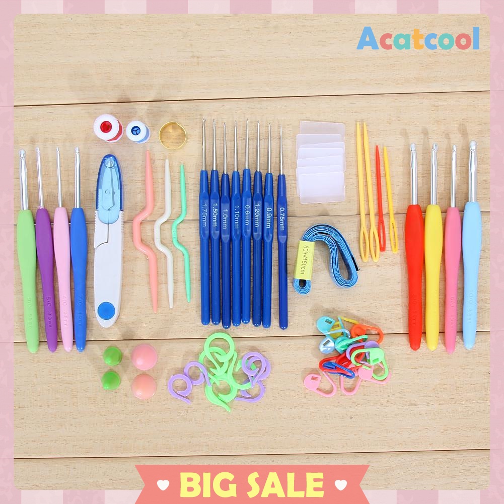 Knitting Tools Crochet Needle Hook Accessories Supplies With Case Knit Kit