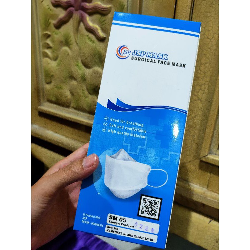 MASKER 3PLY EARLOOP ISI 25 PCS JSP SM05 KF94