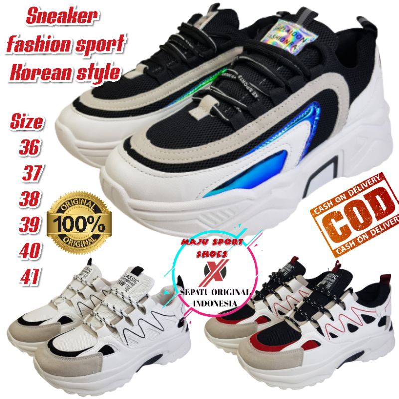 SEPATU SNEAKERS WANITA KOREA STYLE SPORT FASHION ORIGINAL IMPORT / SEPATU IMPORT WANITA ORIGINAL