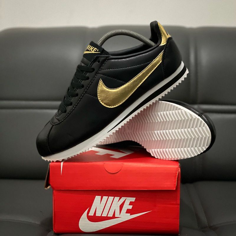 Nike Cortez Classic Black Gold Original 100% - Sepatu Nike Cortez Original