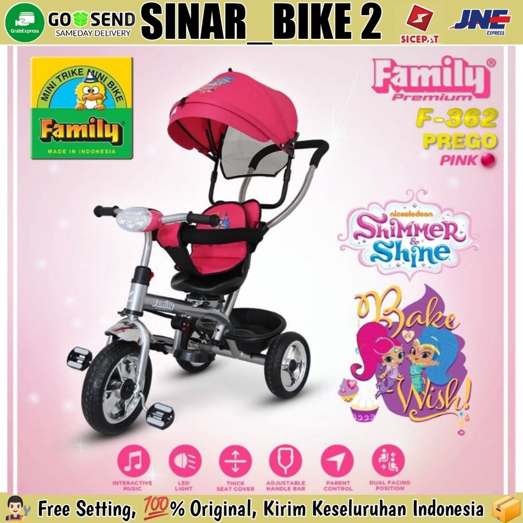 Sepeda Anak Roda Tiga Tricycle Family Prego FM - 362