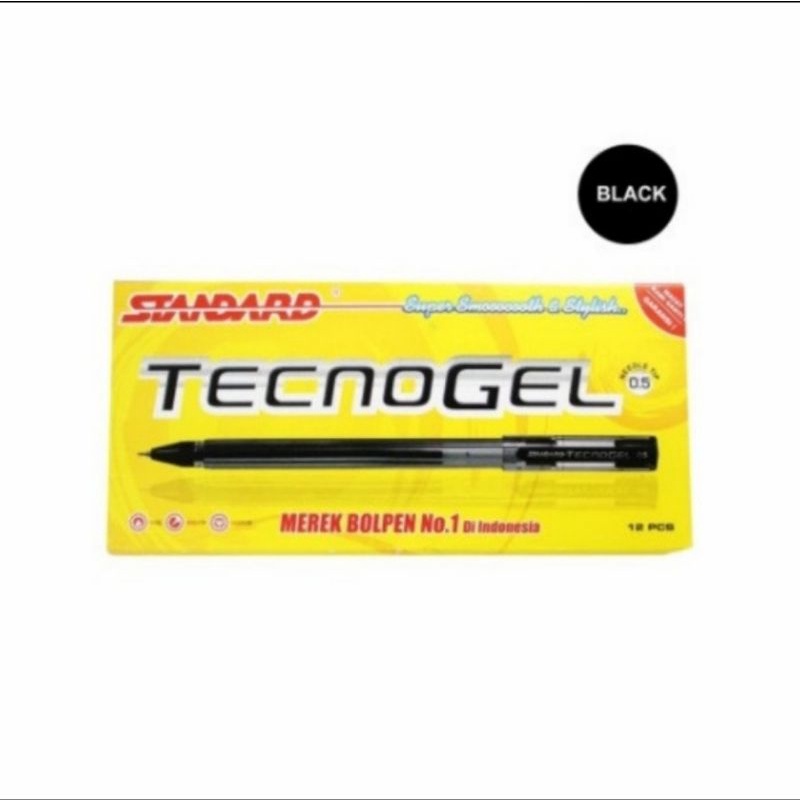 

STANDARD PEN TECNOGEL 0.5 ISI 12PCS-HITAM