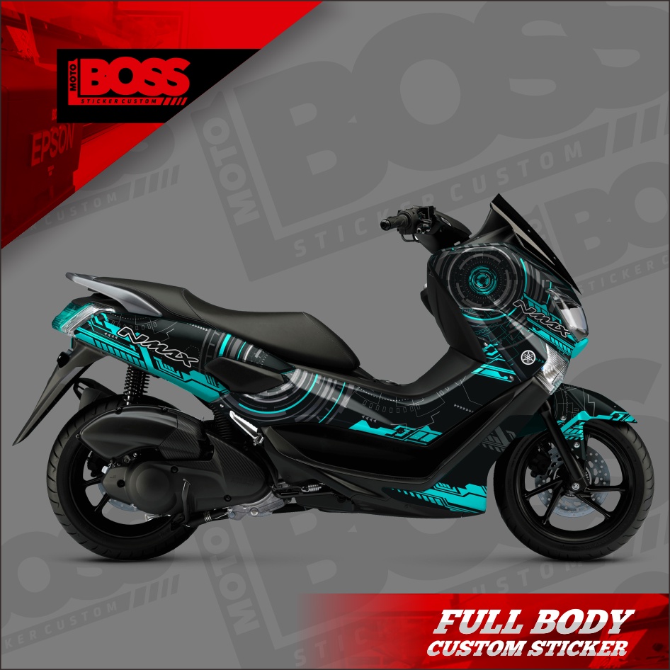 Decal Sticker Stiker Yamaha Nmax 2016 2017 2018 2019 Full Body Striping Full Body Nmax Motif techn