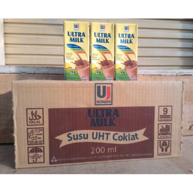 Susu Cair Uht Ultra Rasa full cream & Coklat 200ml 1 dus