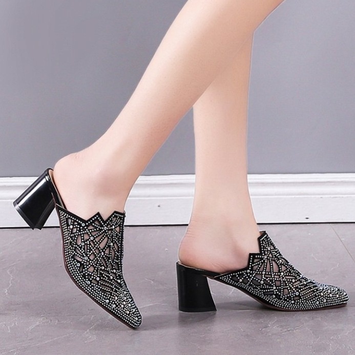 BZG - JELITA  Heels Wanita Motif Permata Model Laser LY 31