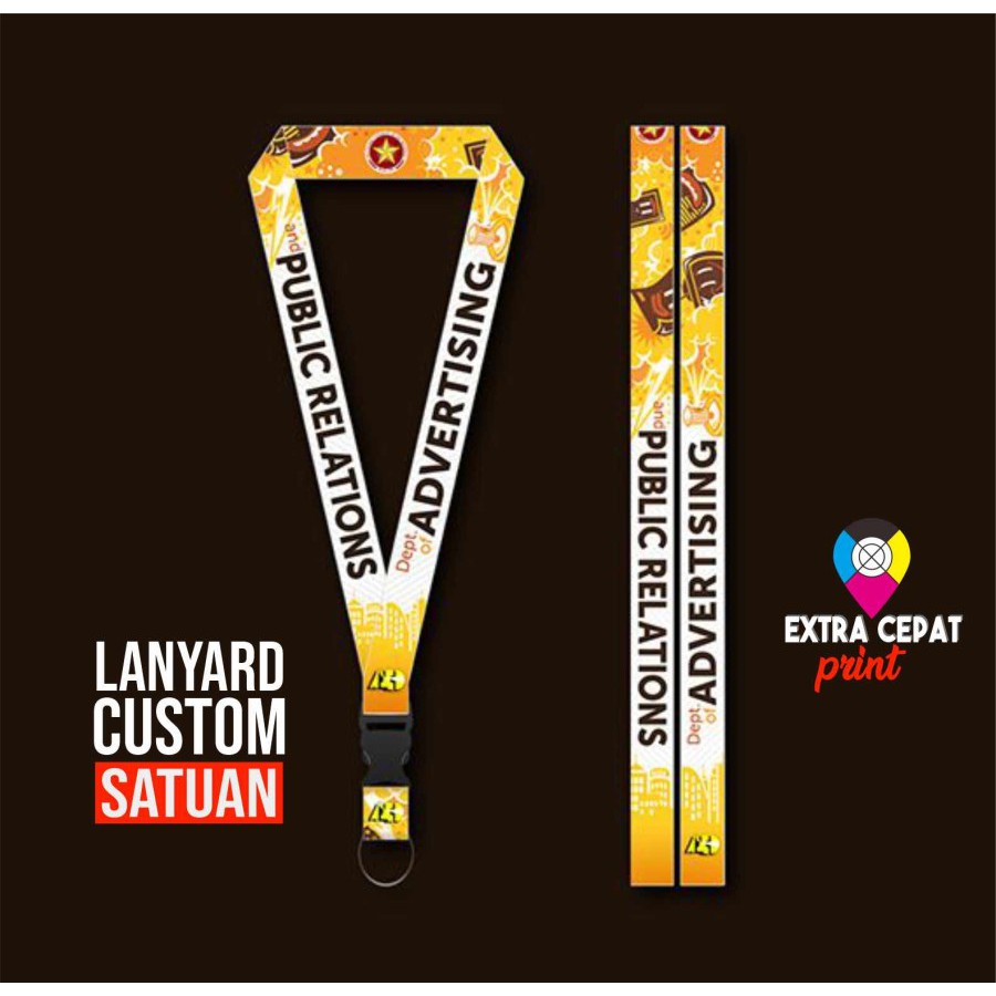 LANYARD CUSTOM DIGITAL PRINT SATUAN 2 Sisi 2 cm / 2.5 cm