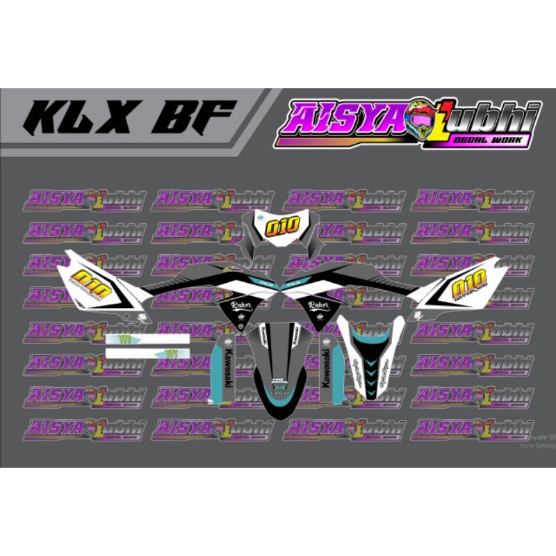 STRIPPING DECAL KLX BF CUSTOM  DECAL BF