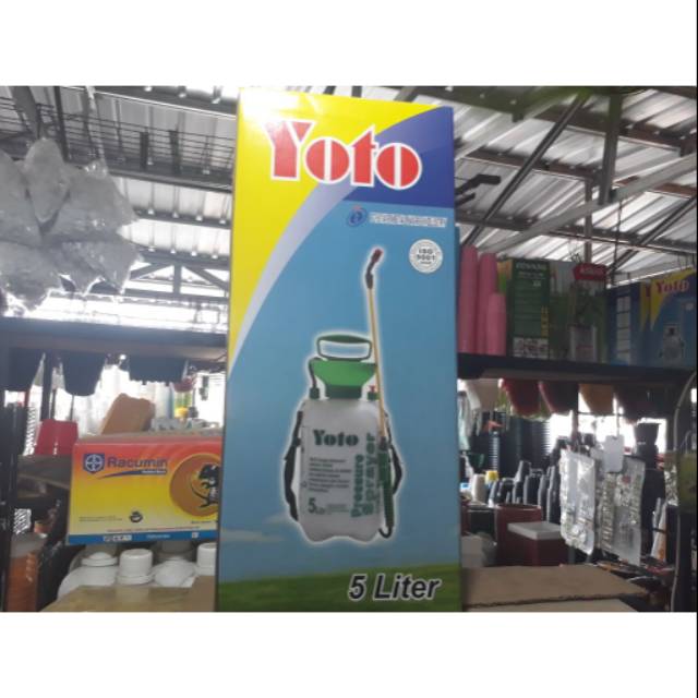 Pressure sprayer YOTO 5 liter semprotan(penyemprot tamaman bertekanan)