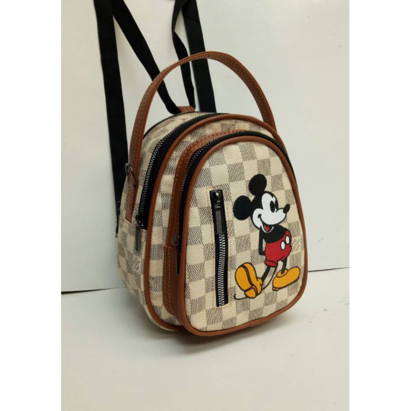 PTM-tas ransel mini motif mickey-backpack multifungsi