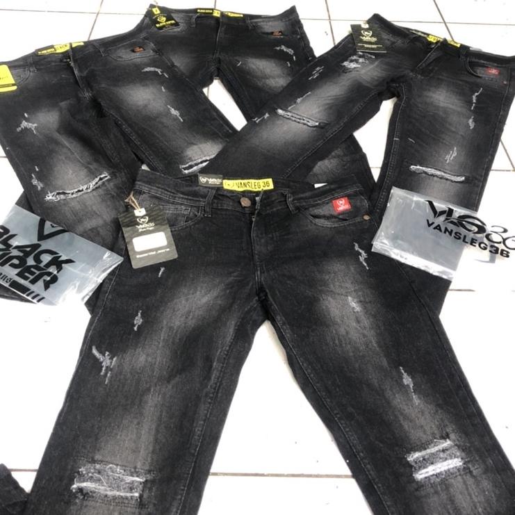 Baru--Celana Panjang Sobek/Celana Panjang Sobek Black viper/Celana Panjang Sobek Pria/Celana Panjang