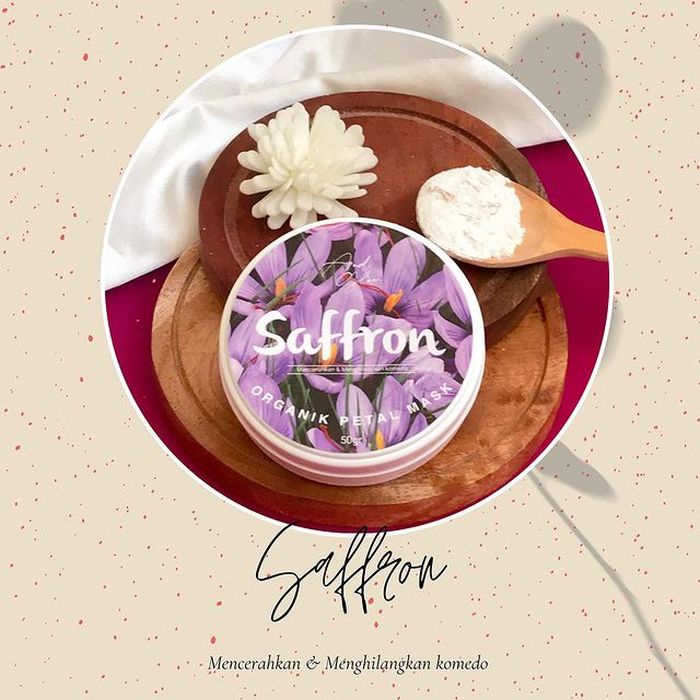 MASKER WAJAH SAFFRON BIKIN GLOWING BY ORGANIC KUMIKO RACUN TIKTOK