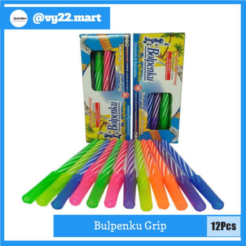 

Bulpen Bulpenku Grip Nyaman Dipegang dan Tidak Licin 1Box = 12Pcs