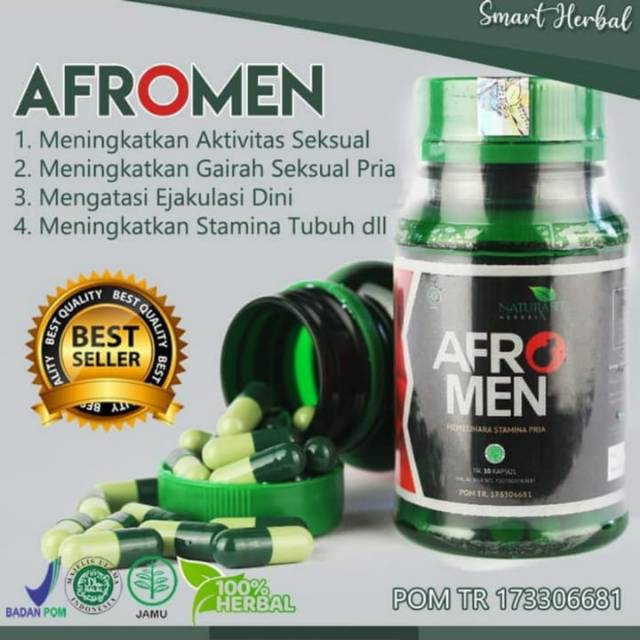 BEST PRODUCT AFROMEN ASLI HERBAL STAMINA PRIA / OBAT KAPSUL VITALITAS KEJANTANAN/ GAIRAH PRIA