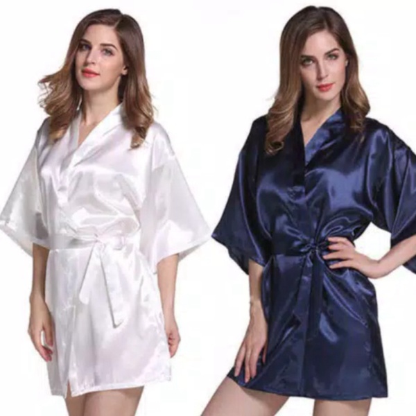 Kimono Seksi Kimono Sexy Lingerie Sexy Baju Tidur Wanita Seksi - Putih Berkualitas